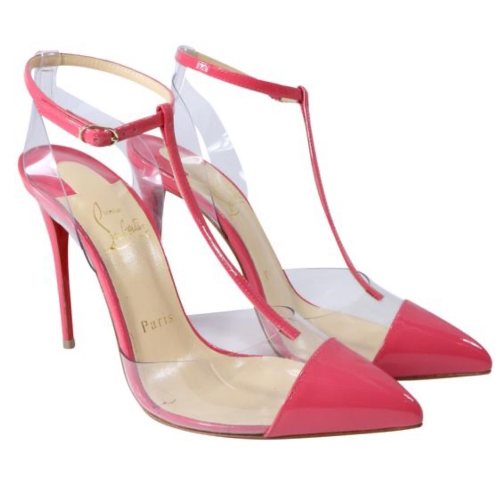 Christian Louboutin Nosy strass 100 pink heels